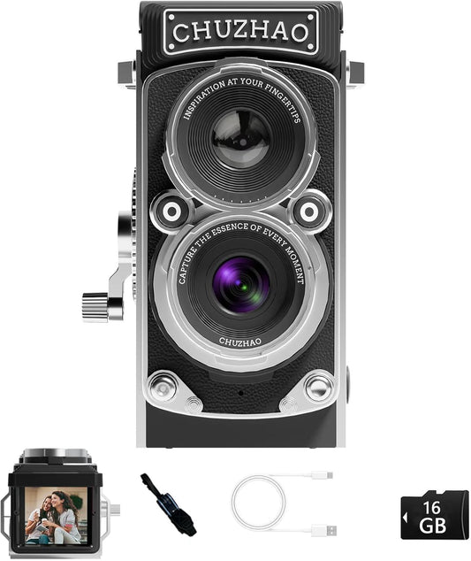 CHUZHAO™ Vintage Digital TLR – 12MP & 1080P Mini Camera
